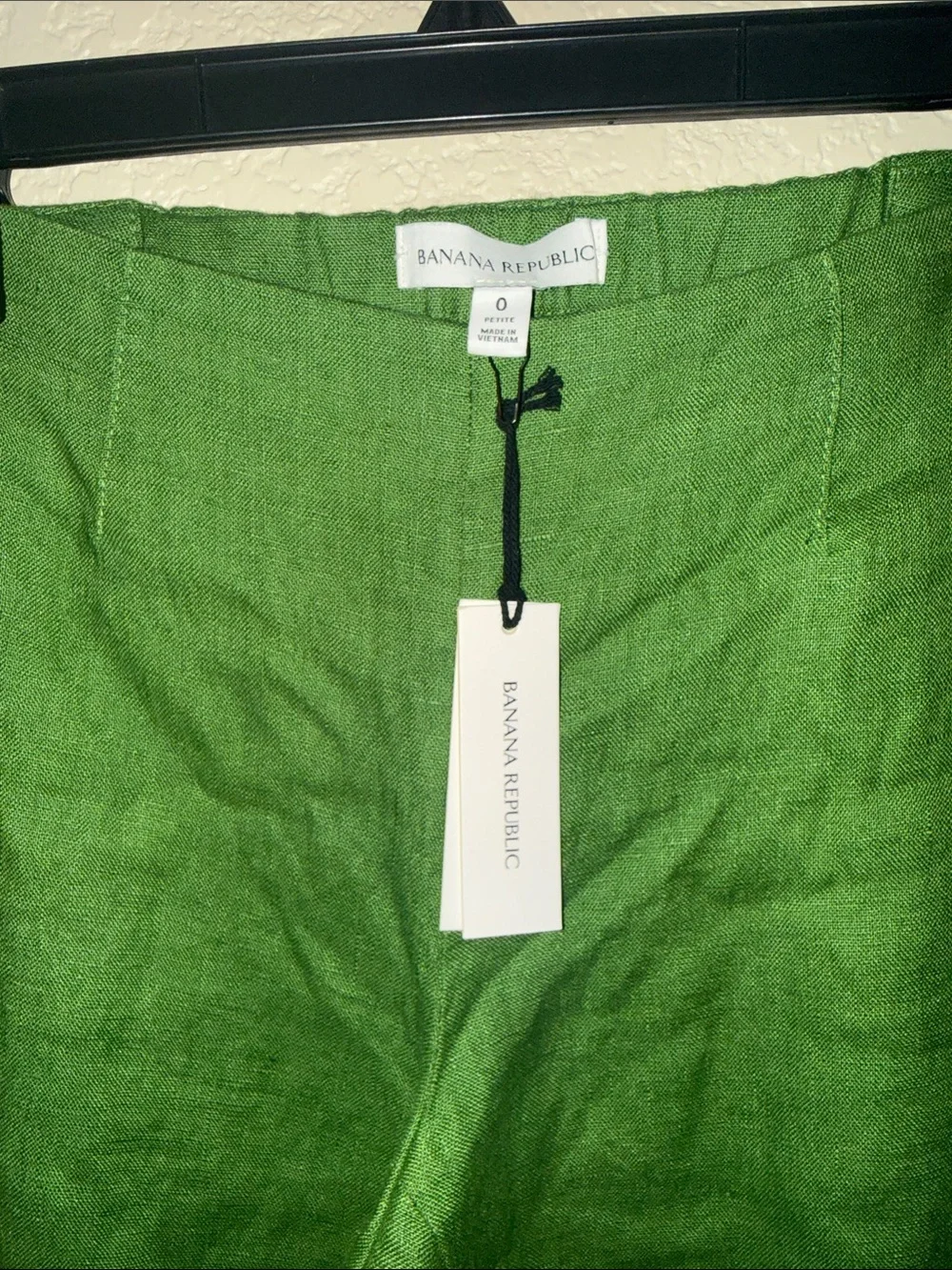 Banana Republic Green Linen Kick Flare Ankle Pants Petite 0 NWT